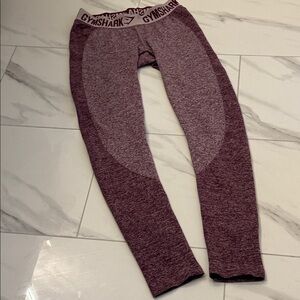 Gymshark Heathered Burgundy Leggings